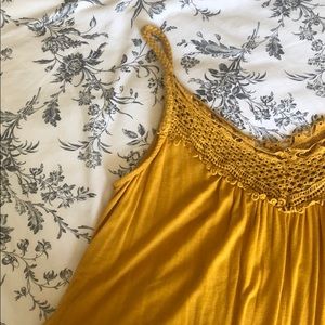 Mustard Lace Tank-top
